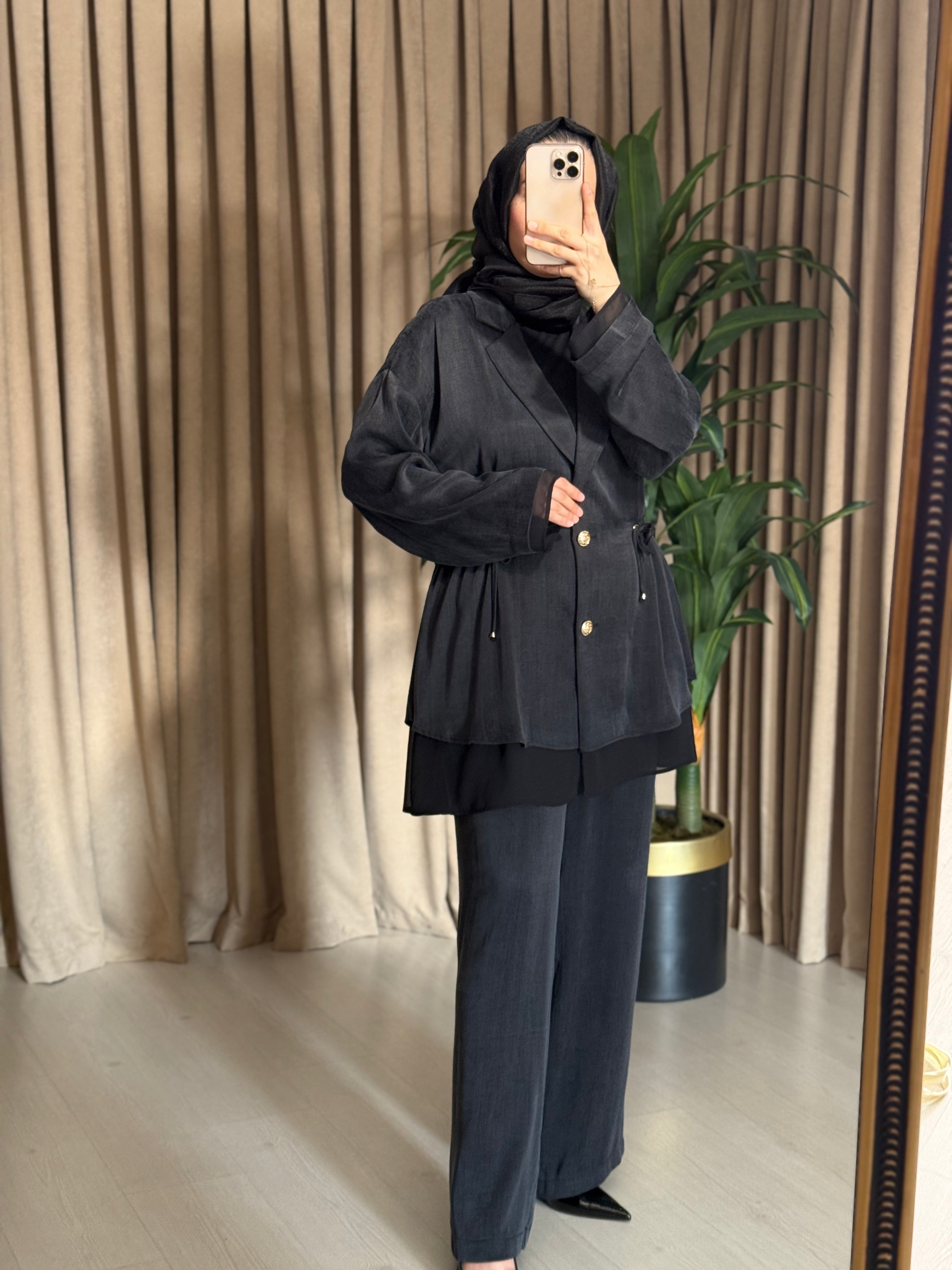 GHİSA MARKA TÜL DETAYLI BOL PAÇA PANTOLON TAKIM