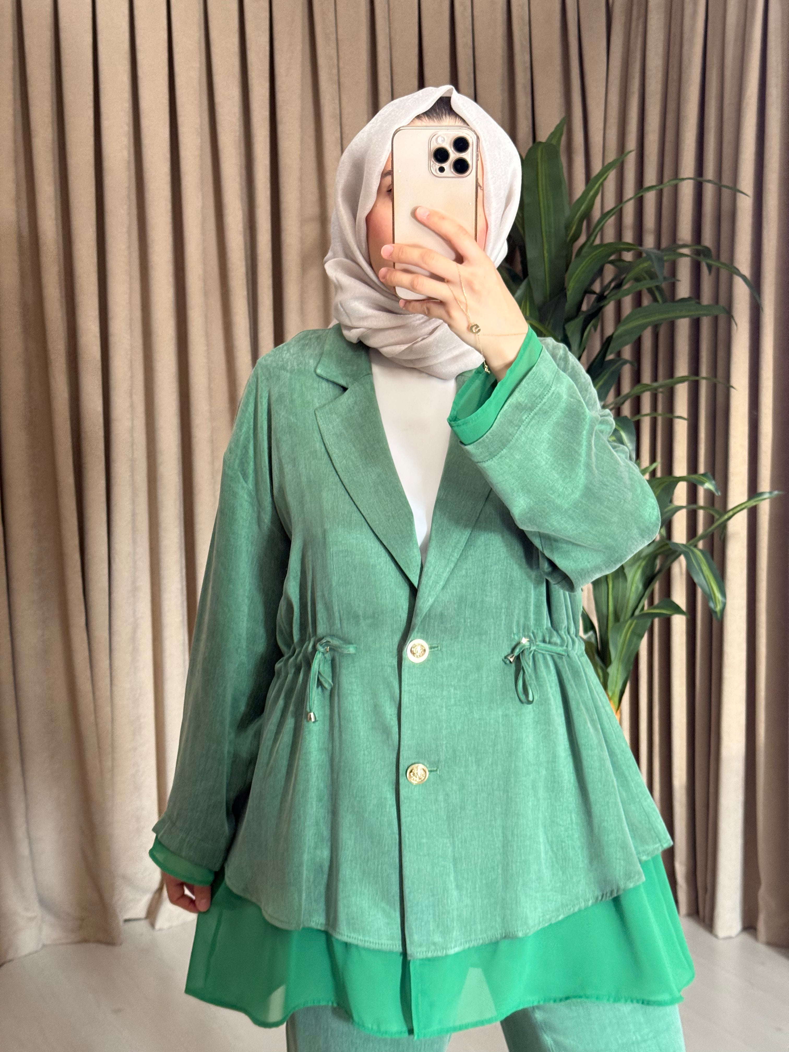 GHİSA MARKA TÜL DETAYLI BOL PAÇA PANTOLON TAKIM