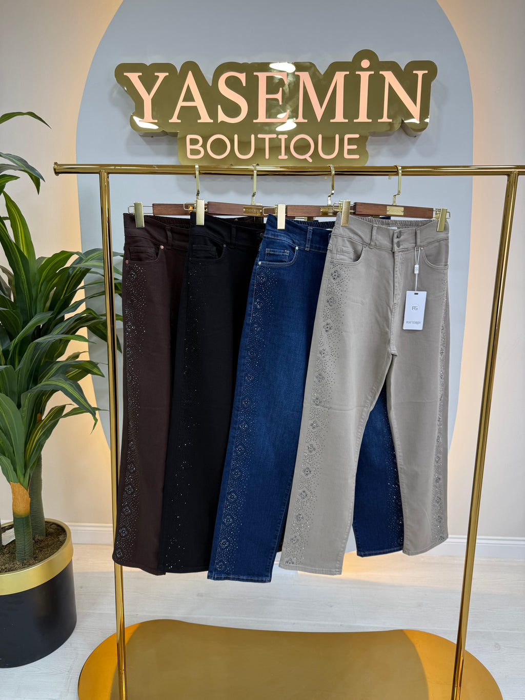 FUAT GÜRŞEN MARKA YANLARI TAŞLI JEAN