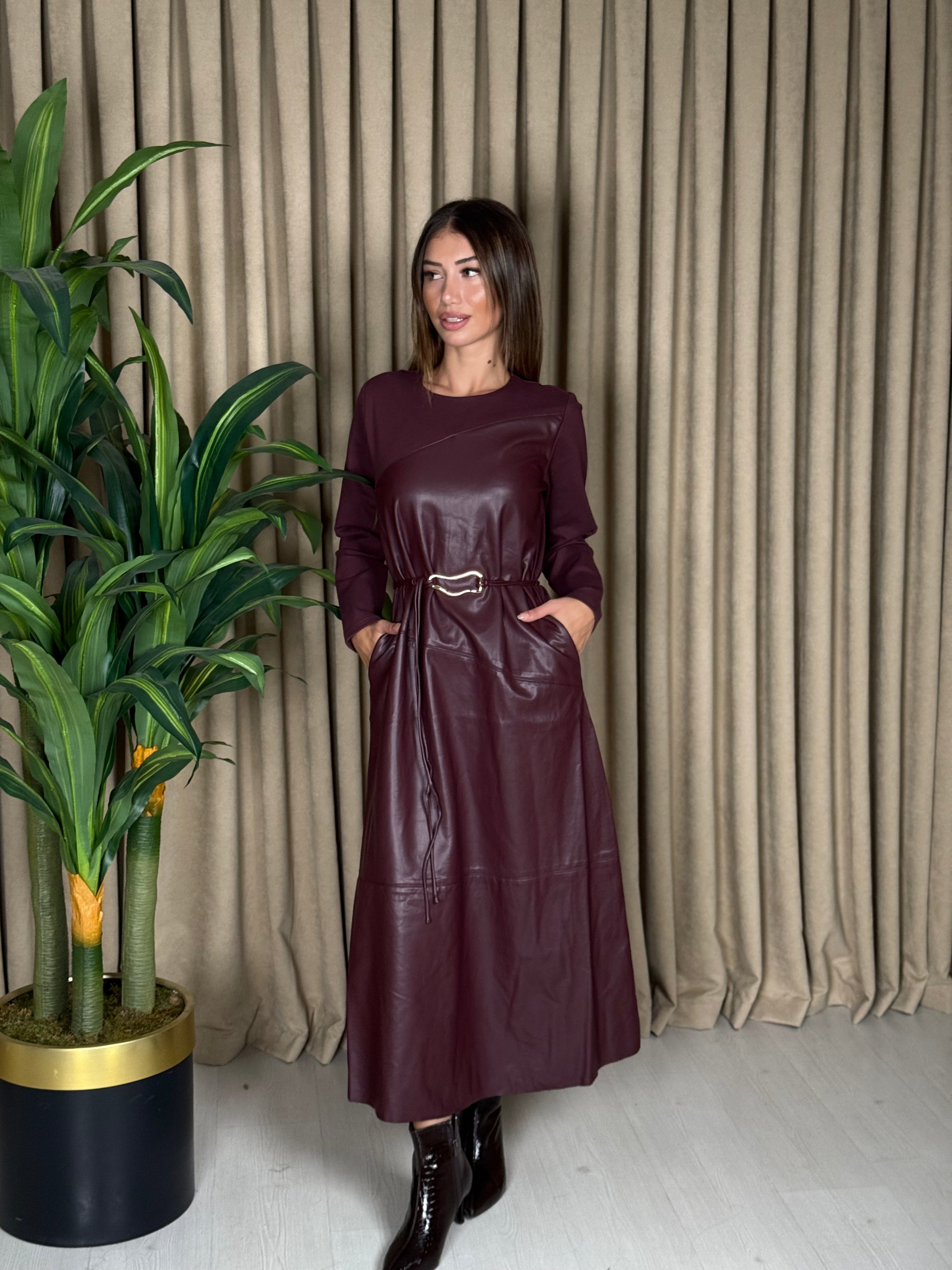 İPEKYOL MARKA DERİ MİXLİ ELBİSE