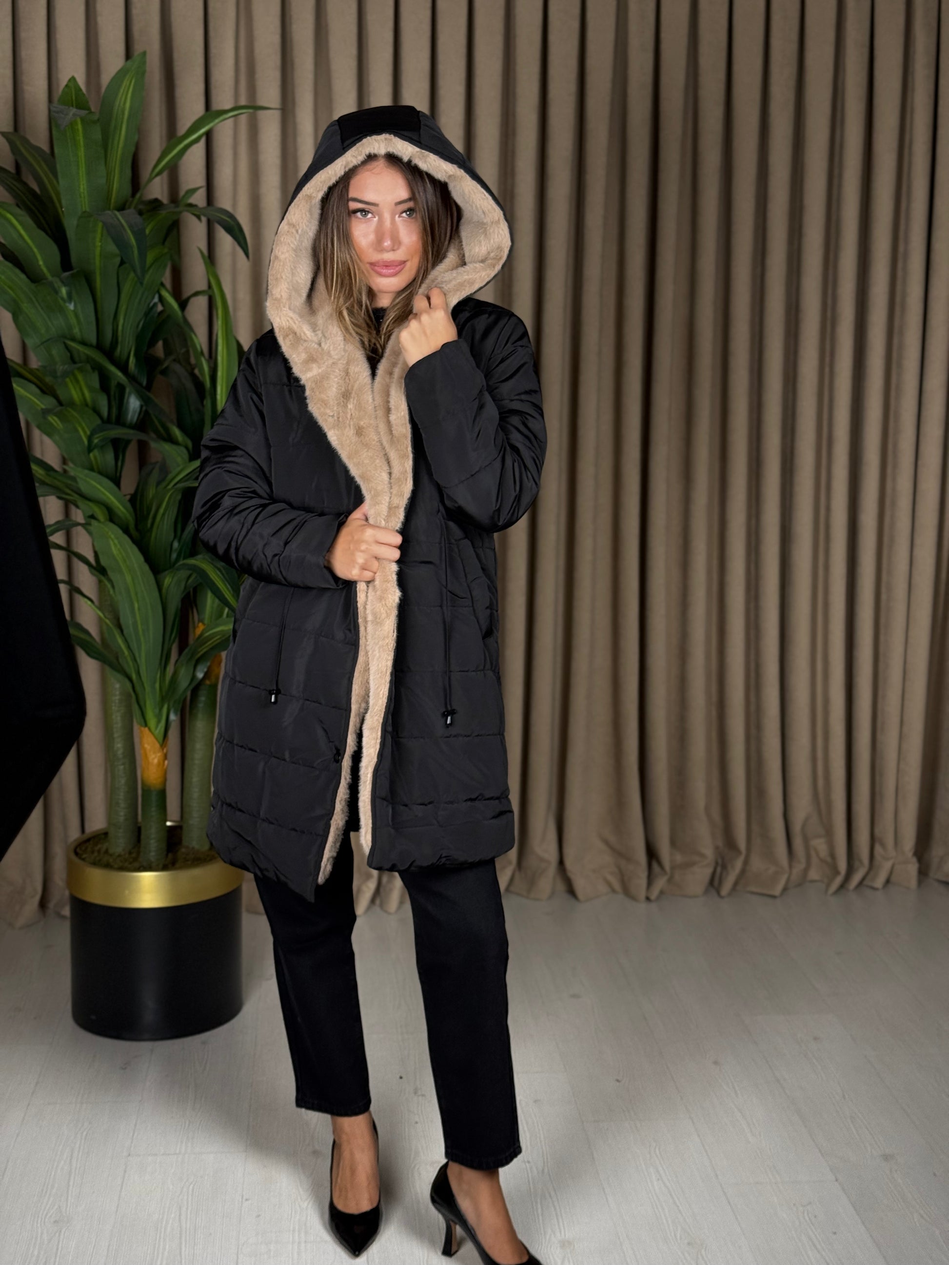 İPEKYOL MARKA SUNİ KÜRKLÜ MONT