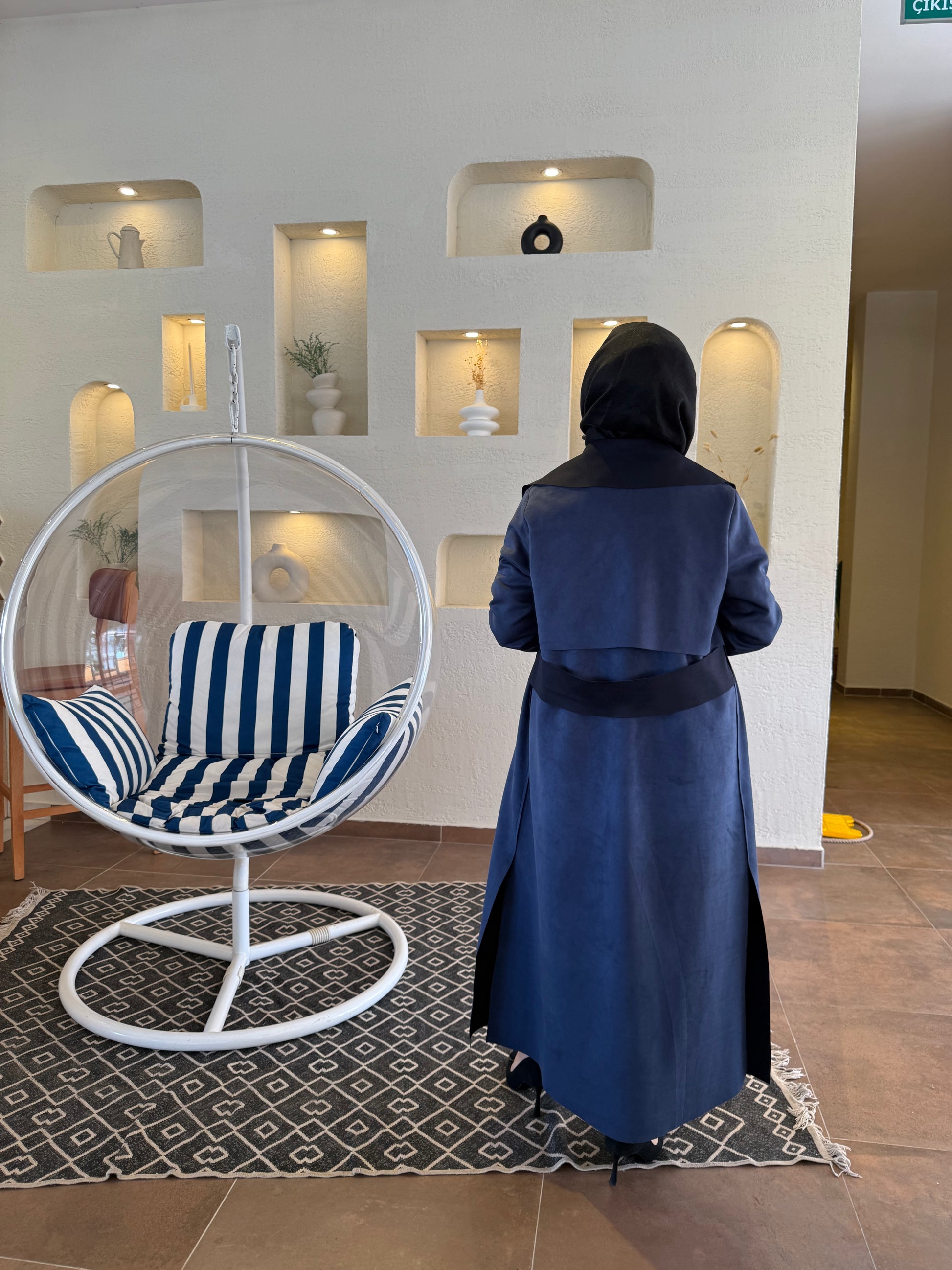 SÜET UZUN TRENÇKOT