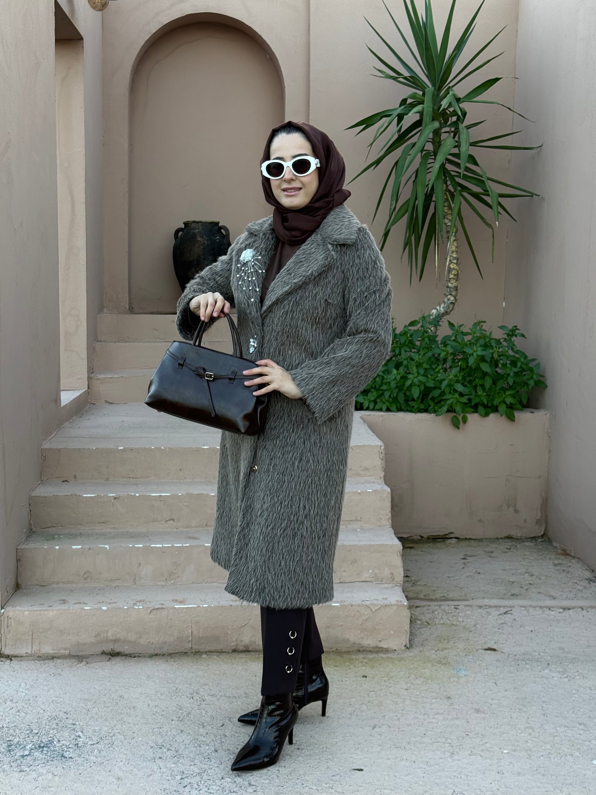 MATEKS MARKA AKSESUAT DETAYLI YÜN KABAN