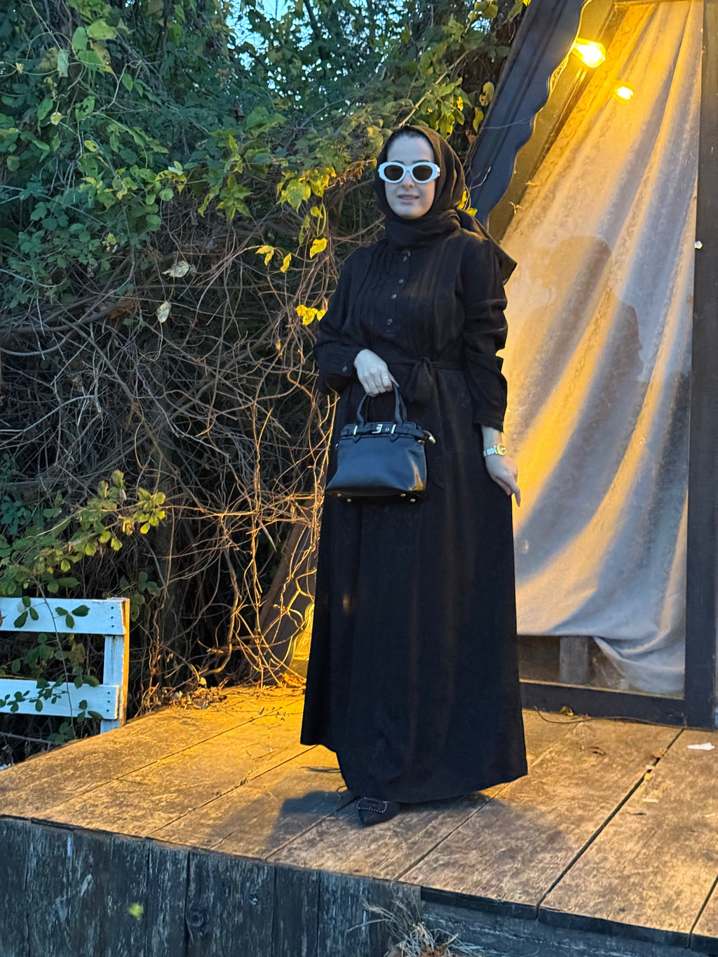 FUAT GÜRŞEN MARKA DESENLİ SATEN ELBİSE