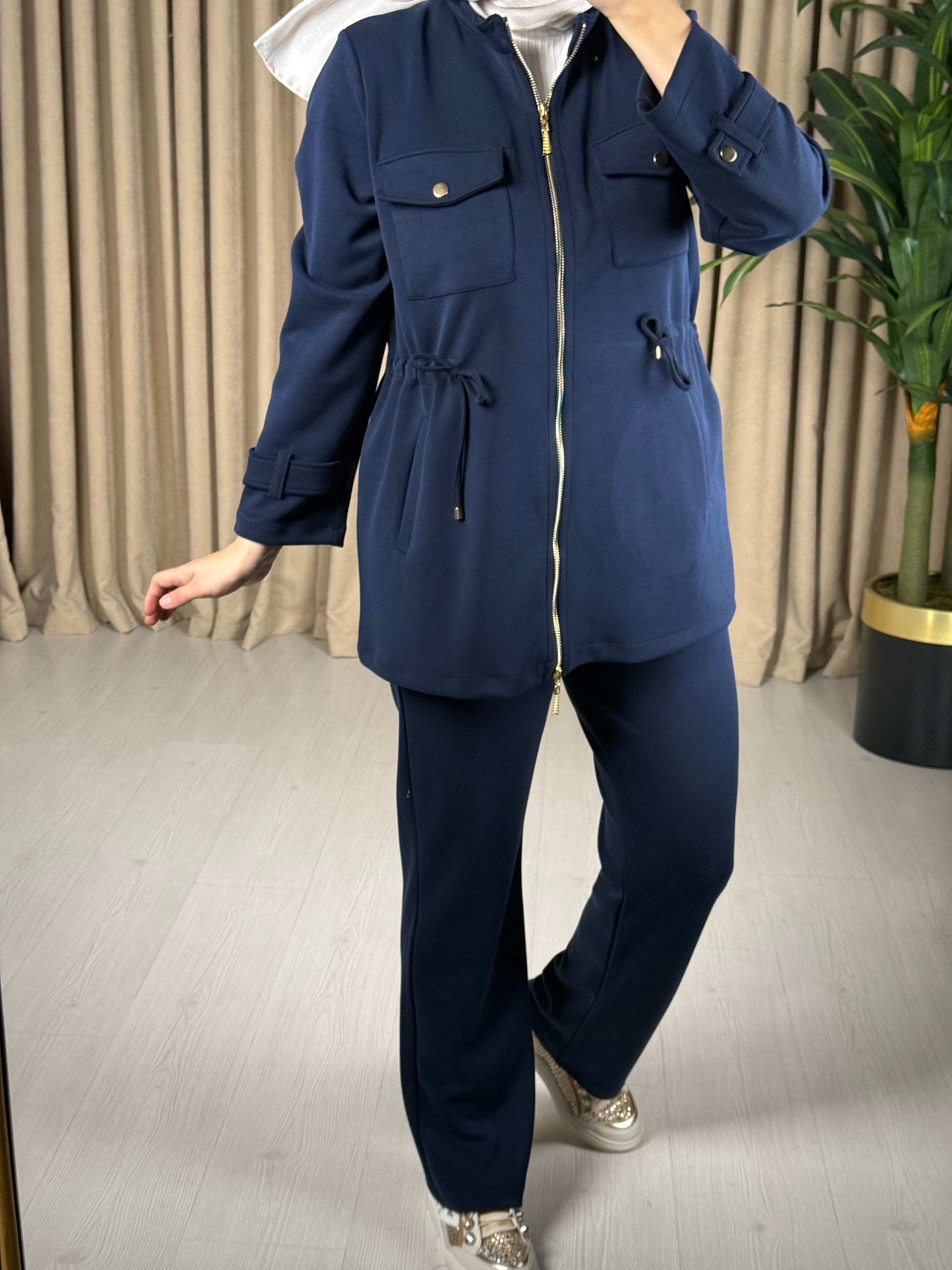 ONFASHION MARKA İKİLİ PANTOLONLU FERMUARLI TAKIM