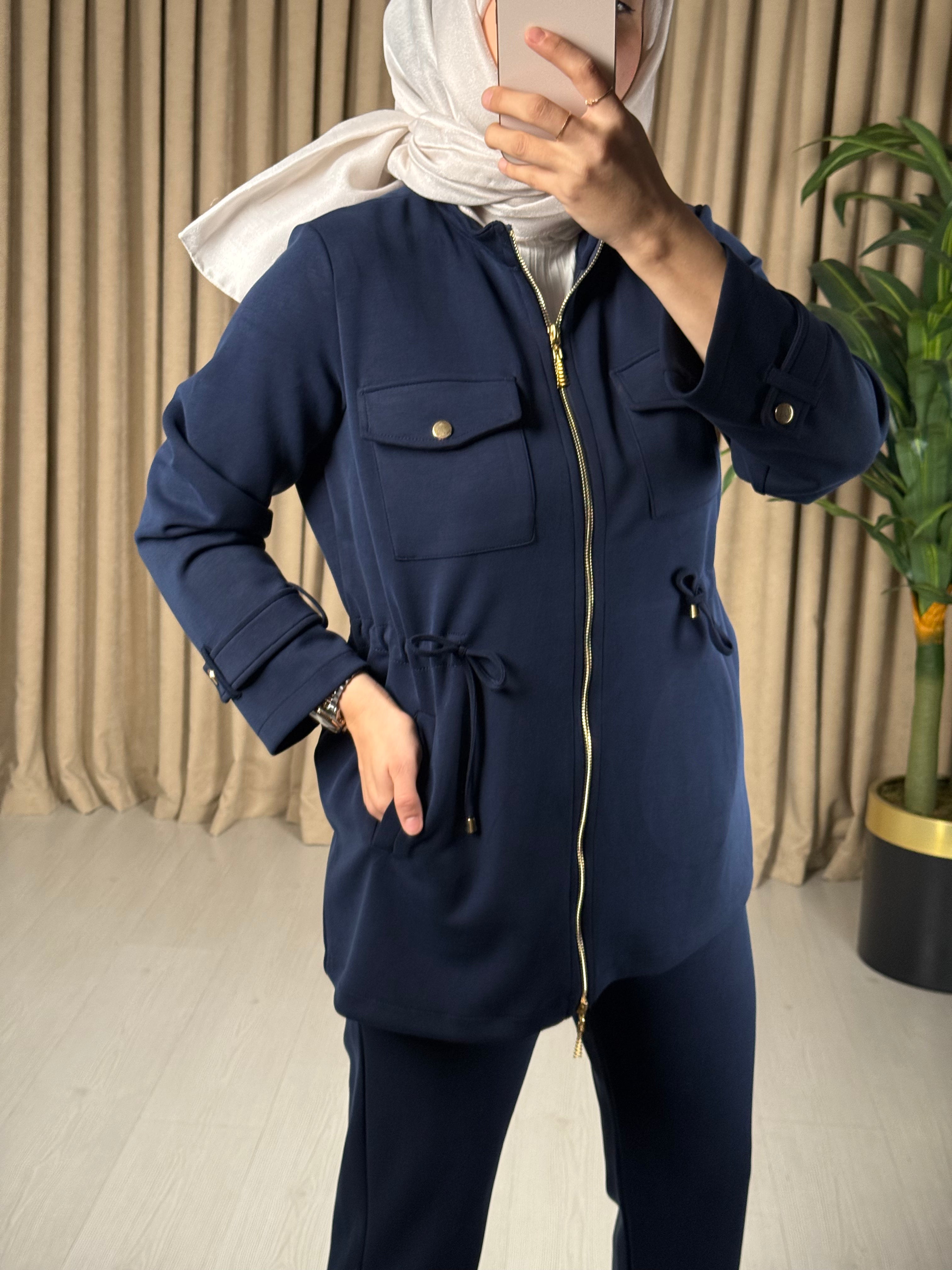 ONFASHION MARKA İKİLİ PANTOLONLU FERMUARLI TAKIM