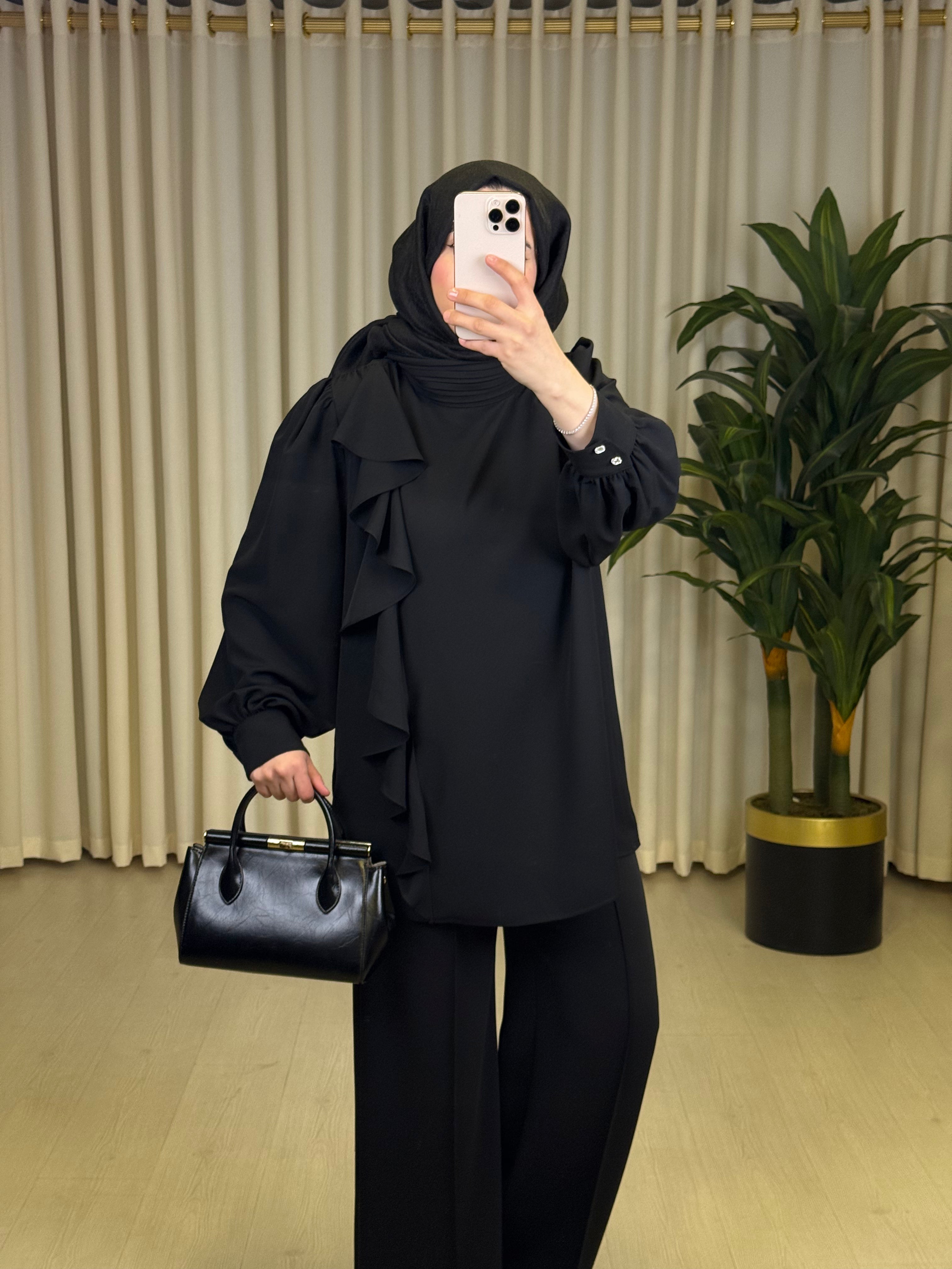 GHİSA MARKA FIRIFIR DETAYLI BLUZ