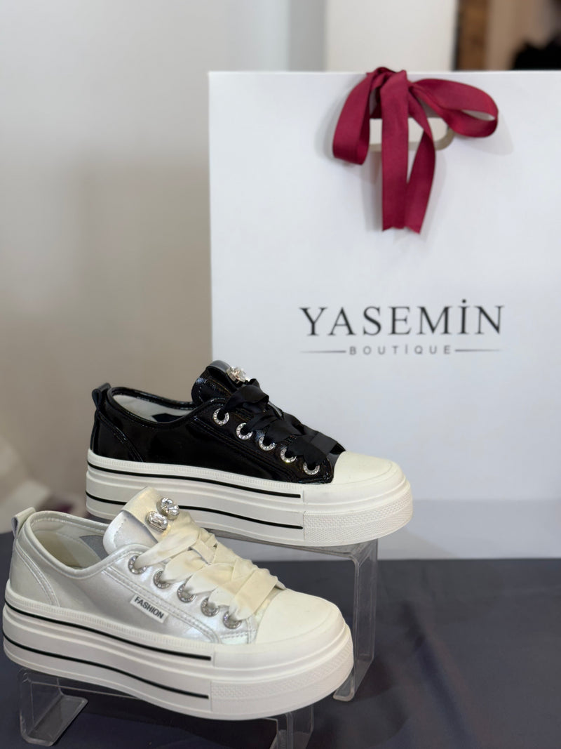 DOLGU TOPUK TAŞLI SNEAKERS
