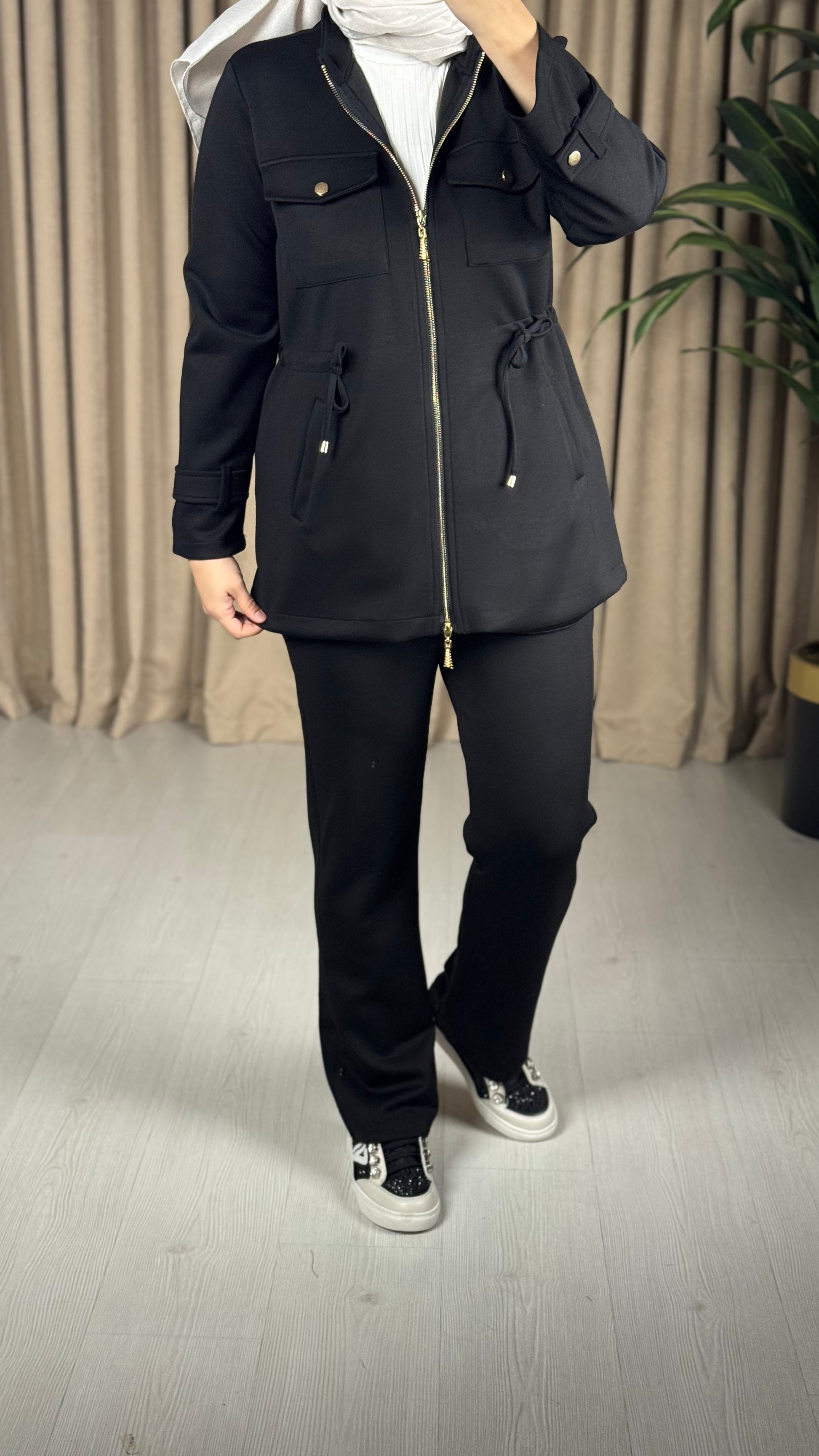 ONFASHION MARKA İKİLİ PANTOLONLU FERMUARLI TAKIM